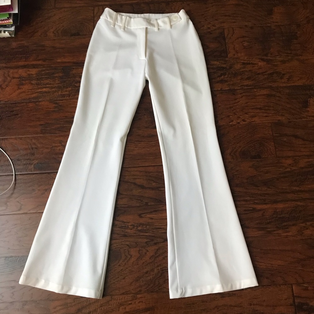 White slacks, white pants, white pant part of suit
